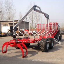 Ce Certificate High Quality Zm Series 1-12 Tons Log Loading Trailer with Crane for Sale